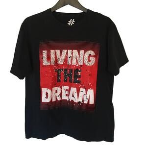 Take That Bailey Apparel Living The Dream Black & Red T-shirt XL